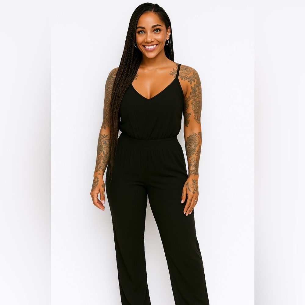 PRANA Fernie Wide Leg Jumpsuit in Black - NWT